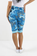 Load image into Gallery viewer, Italian Magic Shorts/Chinos Camo Turquoise