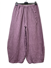 Load image into Gallery viewer, Colette Plain Barrel Leg Linen Pants ~ Dusky Rose