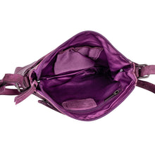 Load image into Gallery viewer, Greenwood Leather Nora Cross Body Bag ~ Purple