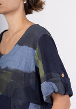 Load image into Gallery viewer, Colette Italian Made Linen Abstract Dress ~ Lilac