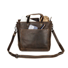 Load image into Gallery viewer, Greenwood Leather Panama Crossbody Tote Bag ~ Sandal