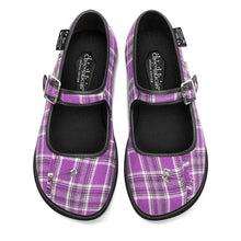 Load image into Gallery viewer, HCD Mary Janes ~ Purple Tartan