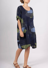 Load image into Gallery viewer, Colette Italian Made Linen Abstract Dress ~ Lilac