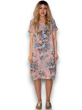 Load image into Gallery viewer, HELGA MAY Linen Classic Shift Twirl Rose Dress ~ Soft Pink