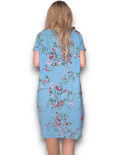 Load image into Gallery viewer, HELGA MAY Linen Classic Shift Lingonberry Dress ~ Turquoise