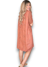 Load image into Gallery viewer, Helga May Linen C'est La Vie Easy Dress ~ Brick