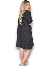 Load image into Gallery viewer, Helga May Linen C'est La Vie Easy Dress ~ Black