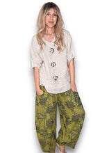 Load image into Gallery viewer, HELGA MAY French Toille Barrel Linen Pants ~ Olive
