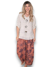 Load image into Gallery viewer, HELGA MAY French Toille Barrel Linen Pants ~ Brick