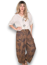 Load image into Gallery viewer, HELGA MAY French Toille Barrel Linen Pants ~ Coffee