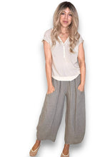Load image into Gallery viewer, HELGA MAY Plain Barrel Leg Linen Pants ~ Mocha