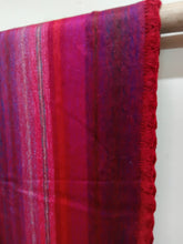 Load image into Gallery viewer, Alpaca Blanket ~ RED001 Made in Ecuador, Dble/Queen Size