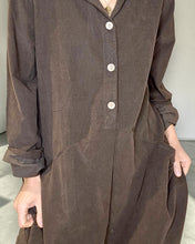 Load image into Gallery viewer, HELGA MAY Corduroy Shirt Dress ~ Coffee