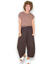 Load image into Gallery viewer, HELGA MAY Corduroy Barrel Leg Pants ~ Coffee
