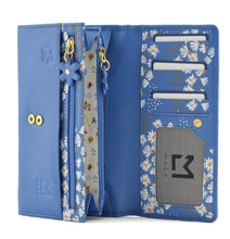 Load image into Gallery viewer, Shiloh Matinee Purse Blue - Mala Leather