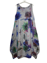Load image into Gallery viewer, Colette Italian Made Linen Sleeveless Truffula Maxi Dress ~ L/Pink