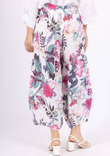 Load image into Gallery viewer, Colette Floral Barrel Leg Linen Pants ~ Coral