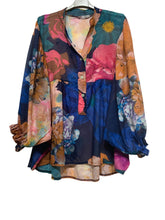 Load image into Gallery viewer, Colette Floral 100% Cotton Shirt ~ Marine