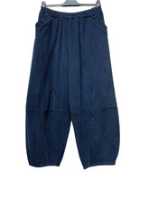 Load image into Gallery viewer, Colette Plain Barrel Leg Corduroy Pants ~ Navy
