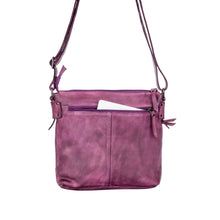 Load image into Gallery viewer, Greenwood Leather Nora Cross Body Bag ~ Purple