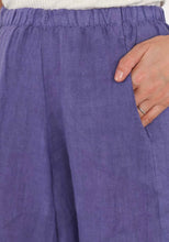 Load image into Gallery viewer, Colette Plain Barrel Leg Linen Pants ~ Purple