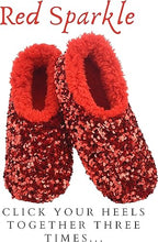 Load image into Gallery viewer, Slumbies® Cosy Women's Slippers ~ Sequin Glam Red