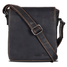 Load image into Gallery viewer, Greenwood Leather Luna Small Cross Body Bag ~ Dark Brown