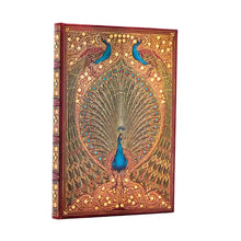 Load image into Gallery viewer, Hardcover Journal, Midi ~ Hafiz's Peacocks