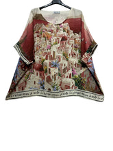 Load image into Gallery viewer, Colette Italian Made Linen Santorini Blouse ~ Bordeaux