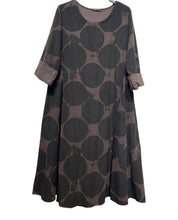 Load image into Gallery viewer, Colette Italian Made Cotton Corduroy Dress ~ Brown