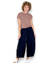 Load image into Gallery viewer, HELGA MAY Corduroy Barrel Leg Pants ~ Black