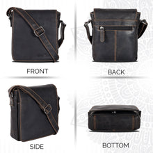 Load image into Gallery viewer, Greenwood Leather Luna Small Cross Body Bag ~ Dark Brown
