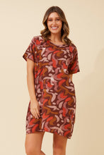 Load image into Gallery viewer, Caroline Morgan Viscose Print Dress ~ Rosewood
