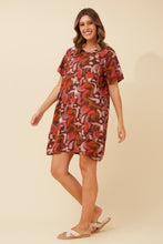 Load image into Gallery viewer, Caroline Morgan Viscose Print Dress ~ Rosewood
