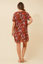 Load image into Gallery viewer, Caroline Morgan Viscose Print Dress ~ Rosewood