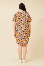 Load image into Gallery viewer, Caroline Morgan River Pebbles Shift Dress ~ Orange