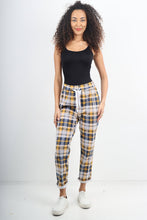Load image into Gallery viewer, Italian Stretch Cotton Trousers ~ Golf Plaid ~ ONE SIZE