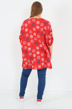 Load image into Gallery viewer, Italian Cotton Top w/Front Pockets Polka ~ Red Sz 14-22