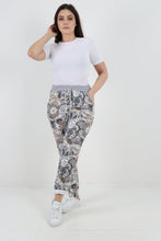 Load image into Gallery viewer, Italian Stretch Cotton Trousers ~ Autumn Paisley