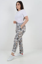 Load image into Gallery viewer, Italian Stretch Cotton Trousers ~ Autumn Paisley