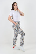 Load image into Gallery viewer, Italian Stretch Cotton Trousers ~ Autumn Paisley