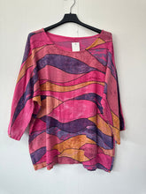 Load image into Gallery viewer, Italian Made Cotton Top Abstract ~ Pink Sz 8-18