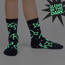 Load image into Gallery viewer, Solar System Kids Glow In The Dark Crew Socks Pack of 3~ Sock it to Me ~ Two Sizes