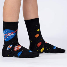 Load image into Gallery viewer, Solar System Kids Glow In The Dark Crew Socks Pack of 3~ Sock it to Me ~ Two Sizes