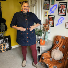 Load image into Gallery viewer, SNAG Opaque 80 Den Tights ~ Burgundy