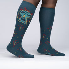 Load image into Gallery viewer, STRETCH-IT™ Alice in Wonderland - Wide Calf Knee Highs by Sock it to Me