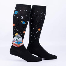 Load image into Gallery viewer, STRETCH-IT™ Take a Look, It's in a Book - Wide Calf Knee Highs by Sock it to Me