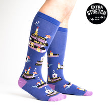 Load image into Gallery viewer, STRETCH-IT™ Reading is Magic - Wide Calf Knee Highs by Sock it to Me