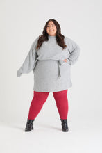 Load image into Gallery viewer, SNAG Opaque 80 Den Castor Oil Tights ~ Blood Red