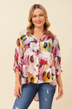 Load image into Gallery viewer, Caroline Morgan Viscose Print Top ~ Floral on White